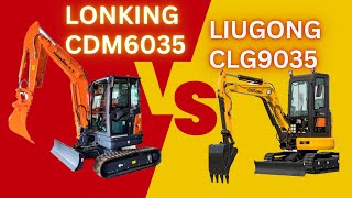 Полное сравнение мини-экскаваторов Lonking CDM6035 и LiuGong CLG9035. Какой лучше?