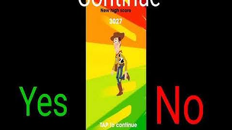 Toy story rush bootleg continue & game over