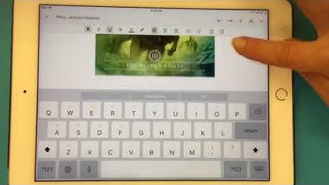 Percy Jackson Read&Write on an iPad