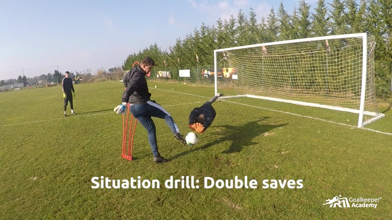 Goalkeeper training Situaion drill double saves YouTube