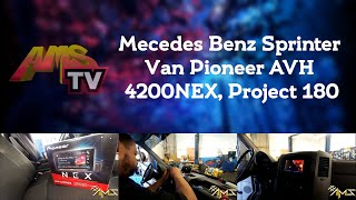 Car stereo installation on this Mercedes-Benz Sprinter with Pioneer in Los Angeles