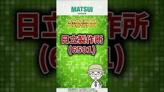 【11/4】値上がり期待ランキング 信用買残減少編 IHIや東京エレクトロンなど【松井証券】 #日本株  #投資  #松井証券 #shorts