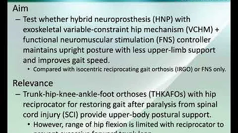 sensor based hip control with hybrid neuroprosthesis for walking in paraplegia