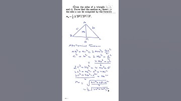 How to find length of a median || Apollonius. theorem || Maths Olympiad||CBSE #mathematics #IMO