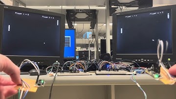 Wireless (wifi) Pong Gameplay Demo Cornell ECE 4760 Final Project. David Schultz Kedai Wei