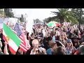 گفتن جمهوری اسلامی نابود باید گردد از زبان راهپیمایان هوادار پادشاهی پارلمانی در لس آنجلس در۱۸دی۹۶