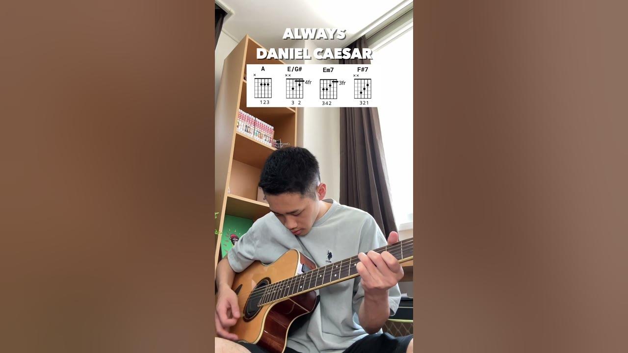 Daniel Caesar - Always (YU Easy Guitar Tutorial) #Shorts
