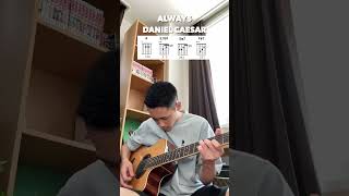 Daniel Caesar - Always (YU Easy Guitar Tutorial) #Shorts