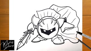 How to Draw Meta Knight from Kirby