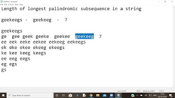 length of longest palindromic subsequence