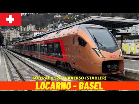 Cab Ride Gotthard Express Locarno → Basel (SOB, Switzerland, November 2025) train driver's view 4K