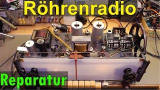 Reparatur: Röhrenradio, Musikschrank aus dem Kästchen