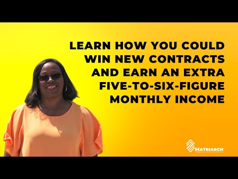 Learn how you could WIN new contracts and earn an extra FIVE-TO-SIX-FIGURE monthly income
