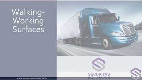 Securitas Solutions OSHA 10 Hour Series-Walking Working Surfaces Module 2
