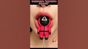 Squid Game Mukbang  Guard Candy ASMR 🍭🎭🔥 #squidgame #asmr #ai #shorts  #squidgame2 #koreanfood