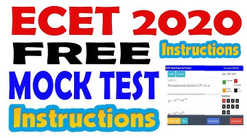 ECET FREE MOCK  TEST | TS ECET 2020 | AP ECET 2020 |  FREE MOCK  TEST instruction