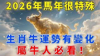 風水大師說：2026年馬年很特殊，生肖牛運勢運程有變化！屬牛人必看！【生肖梵音】#生肖 #命理 #運勢 #屬相 #風水