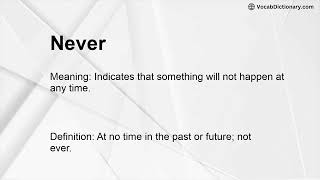 Never Meaning