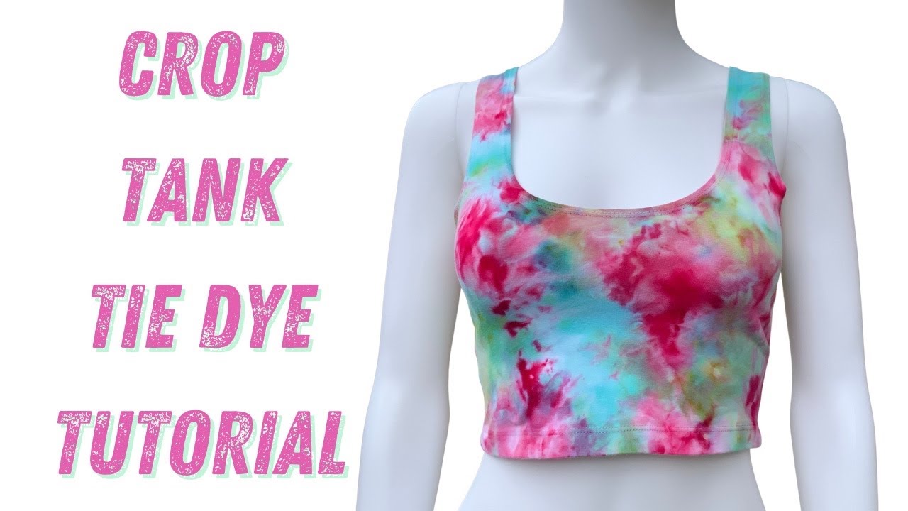 Tie-Dye Designs: Crop Tank Tight Scrunch Ice Dye - YouTube