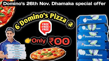 6 DOMINOS PIZZA in ₹00 में|dominos coupon code today|Domino