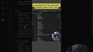 Rotating Gradient Border Animation with HTML &amp; CSS #html #css #animation #webdesign #coding #shorts