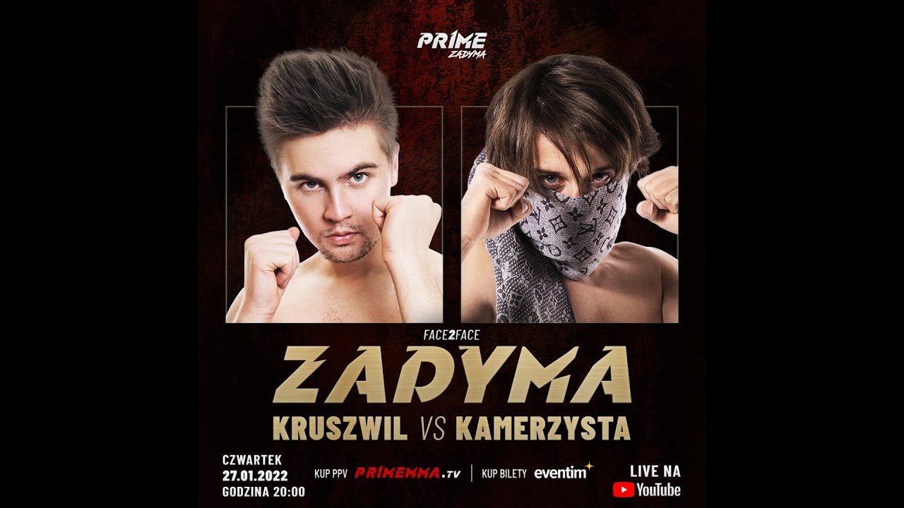 PRIME MMA ZADYMA: Kruszwil vs Kamerzysta (FACE 2 FACE)