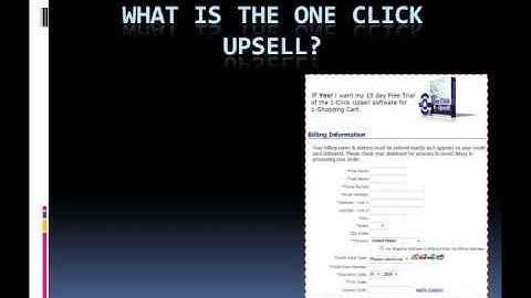 What is the One Click Upsell?