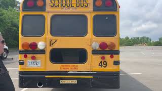 Pre-Trip on a Conventional Blue Bird School Bus for CDL Test