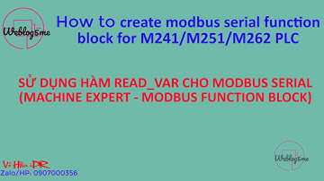 How to program read Modbus serial from slave device by Read_Var function block | M241 251 262 PLC