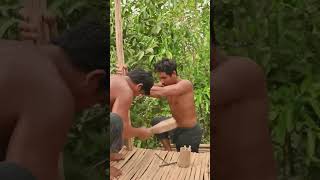 Building Bamboo House And Underground With Swimming Pools