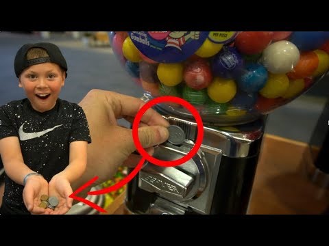 Will FAKE COINS Work In A GUMBALL MACHINE!?!?