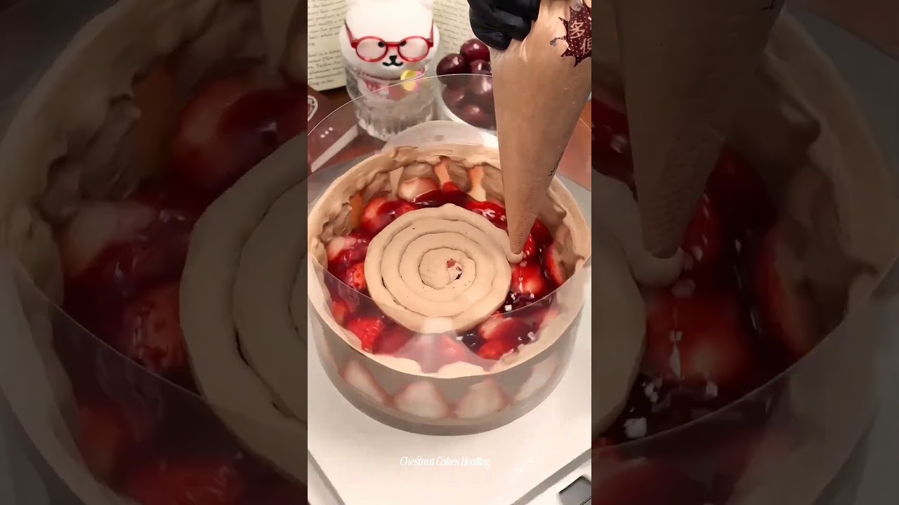 Today Immersive cake making: Cherry Double Berry Cake