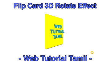 CSS File Card 3D Rotate Effect Animation   Web Tutorial Tamil || #html #css #website #tamil #shorts