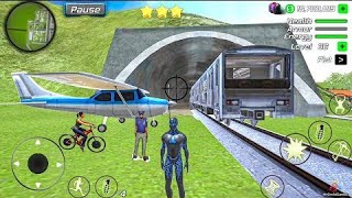 Black Hole Rope Hero Vice Vegas - Lockheed I20 Ride in Open World Game - Android Gameplay screenshot 1