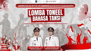 Lomba Toneel Bahasa Tansi Kota Sawahlunto Antar OPD dan Desa/Kelurahan se-Kota Sawahlunto