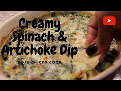 Creamy Spinach & Artichoke Dip | Dope Chicks Cook