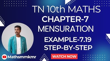 10th Maths Chapter 07 Mensuration Example 7.19 Easy solution& Detailed Explanation"