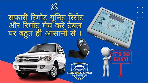 Safari Central Lock Module Reset & Remote Programming on Table