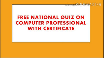 FREE NATIONAL LEVEL QUIZ ON COMPUTER PROFESSIONAL WITH CERTIFICATE IN 1 MINUTE | FREE ONLINE QUIZ