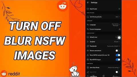 How To Turn Off Blur NSFW Images On Reddit App
