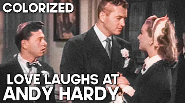 Love Laughs at Andy Hardy | COLORIZED | Mickey Rooney | Classic Romantic Film