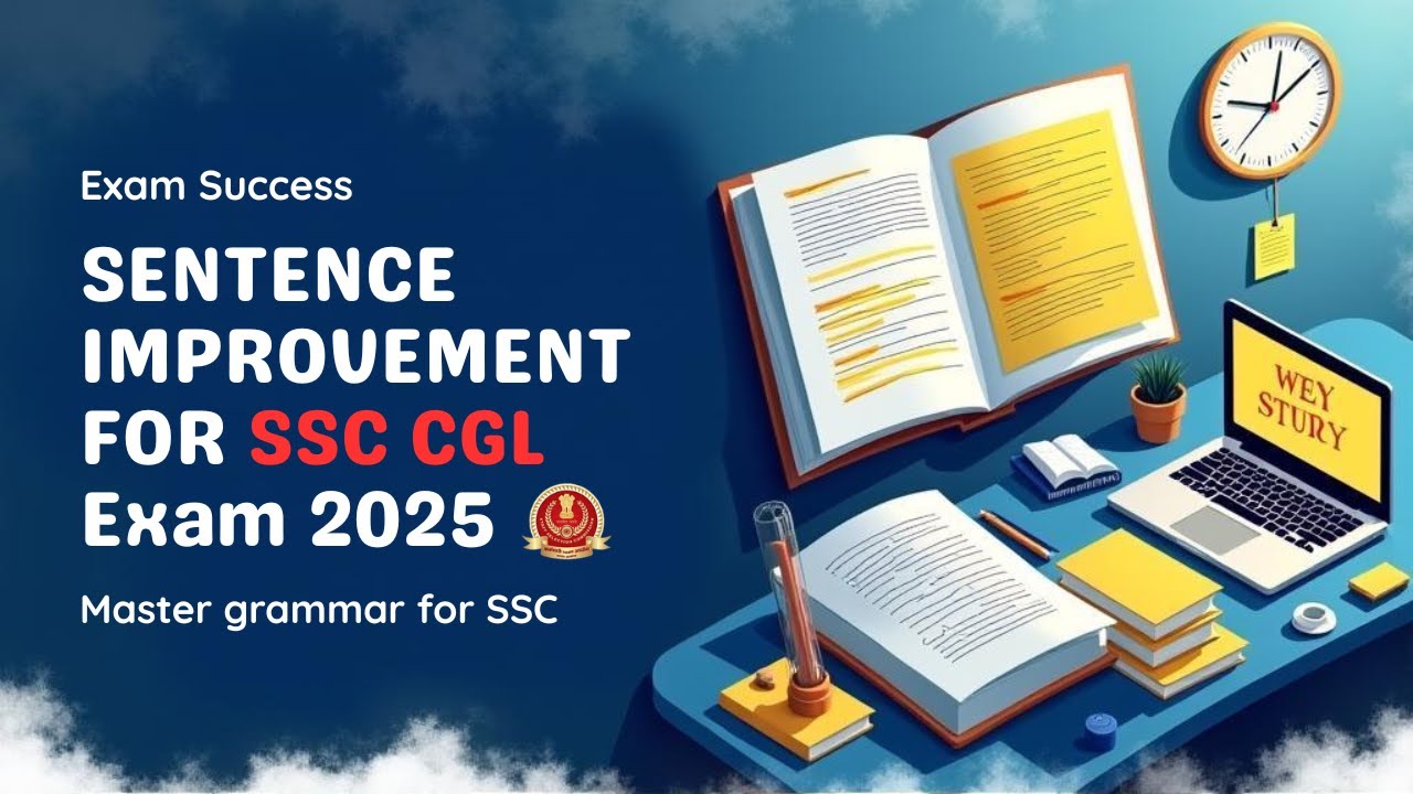 Sentence Improvement SSC CGL | English Grammar | SSC Exam 2025 - YouTube
