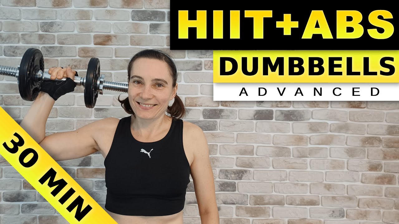 30 MIN KILLER HIIT + ABS WITH DUMBBELLS | HOME WORKOUT | NO REPEAT ...