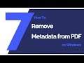 How to Remove Metadata from PDF on Windows | PDFelement 7