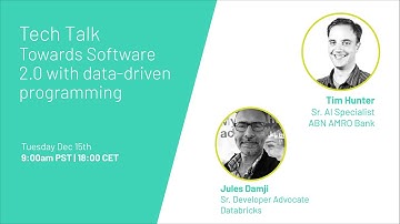 Tech Talk: Towards Software 2.0 with data-driven programming