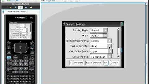 Ti-Nspire CAS Changing Your Settings Degrees Radians Decimals etc