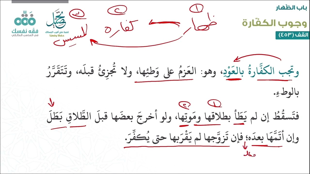 الدرس (194): باب الظهار (2) | أقرب المسالك لمذهب الإمام مالك | نايف آل الشيخ مبارك