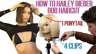 Celebrity Hailey Bieber Bob Haircut hair trend 2023 Tutorial | Easy and Quick Profile