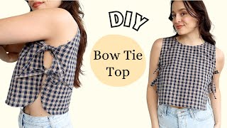 DIY Bow Tie Top | Self-Drafted & EASY!