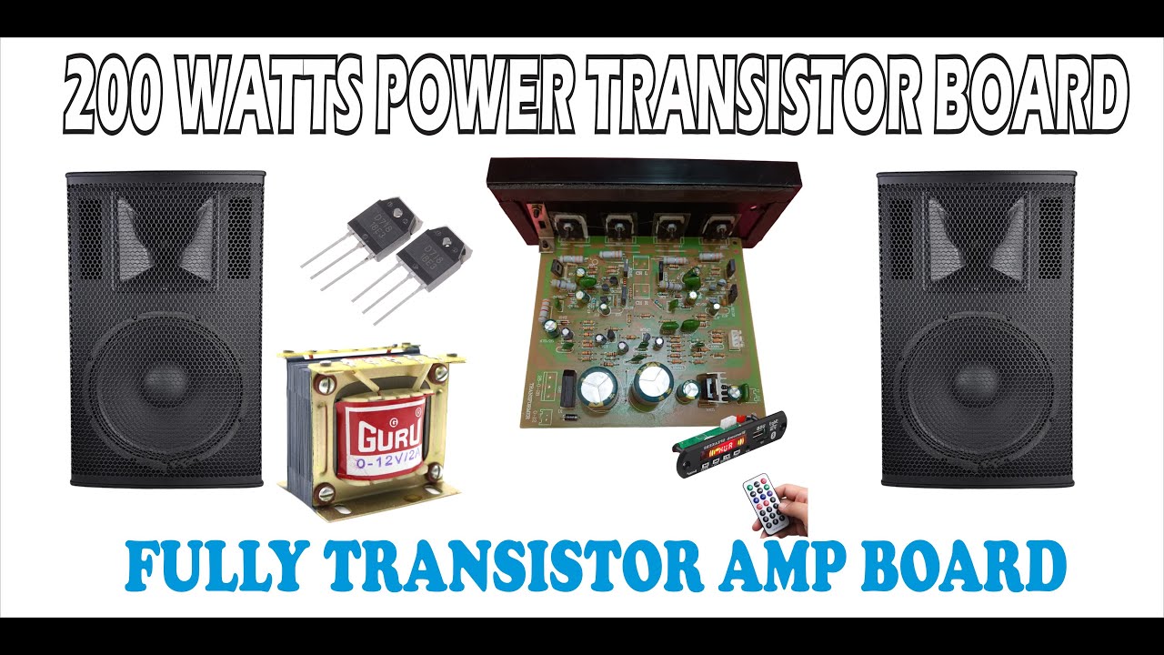 200 WATTS POWER TRANSISTOR AMP BOARD electronic amplifierboard digitalelectronics YouTube